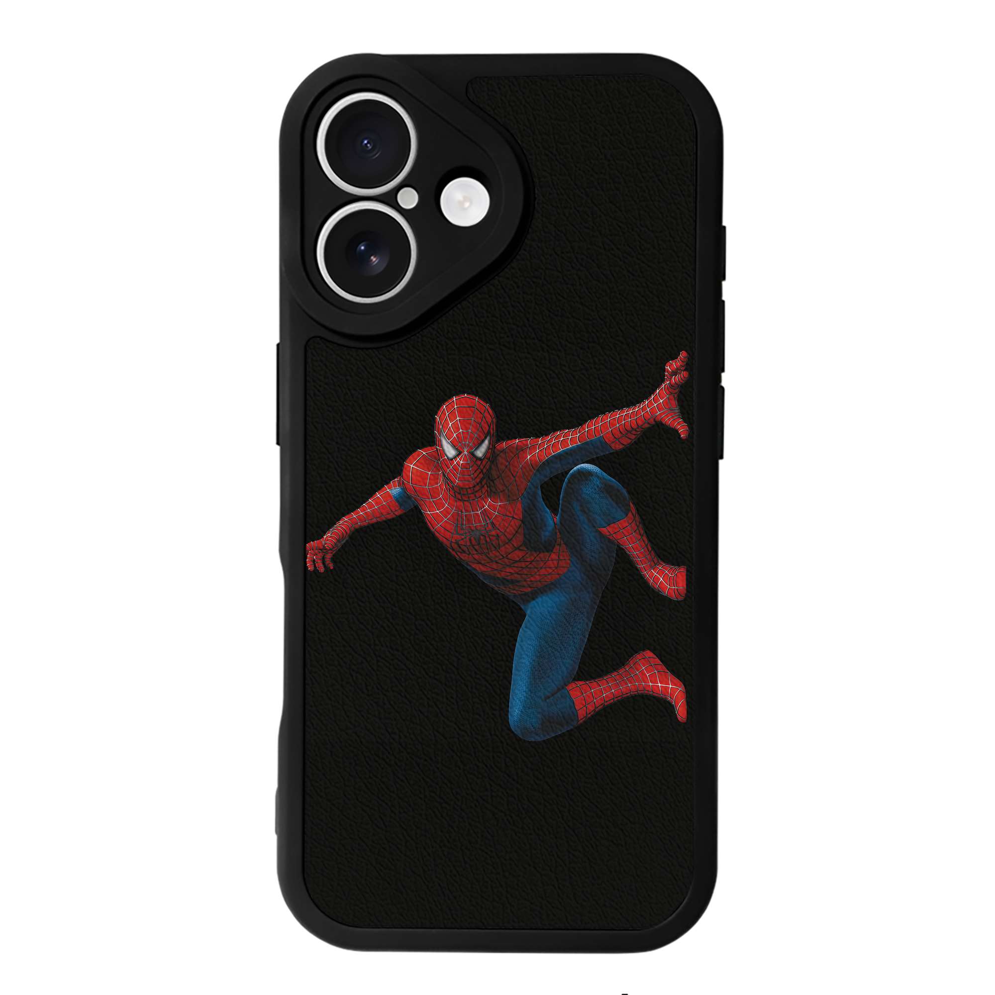 Spider Man スパイダーマン 【iPhone 16シリーズ対応】シリコンスマホケース（レザー調） 材質：シリコン